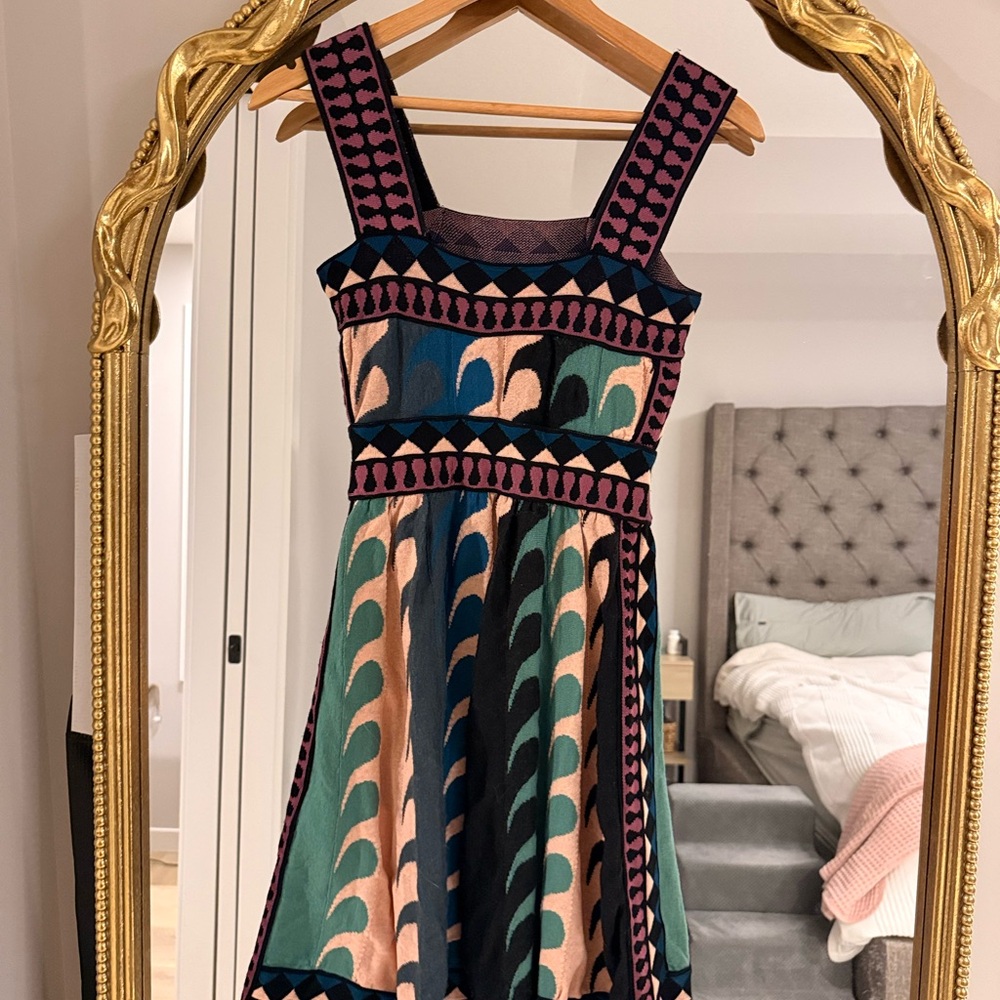 Missoni Blue and Green Patterned Knee Length Dress - Picture 10 of 10